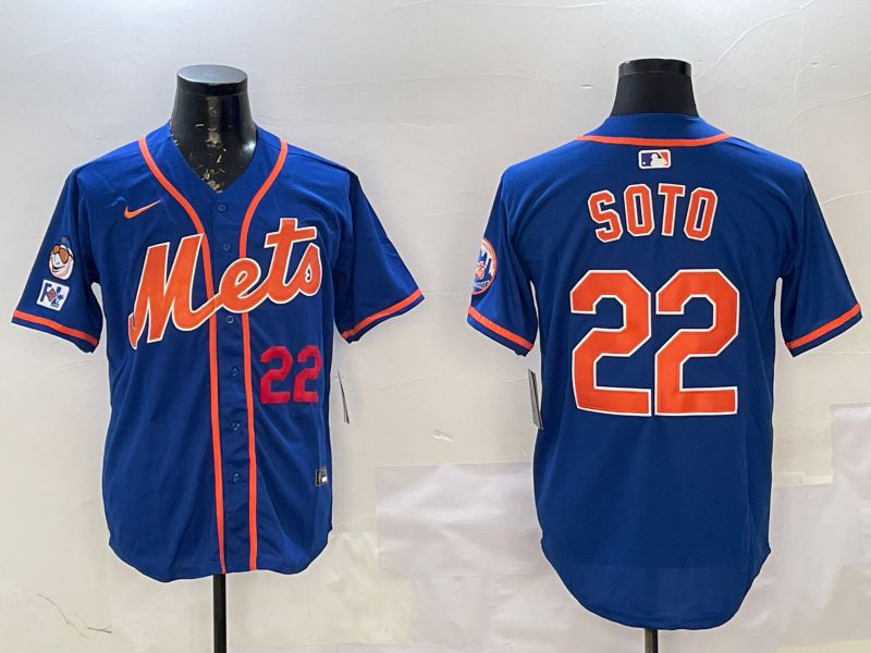 Men New York Mets #22 Soto Blue Game 2025 Nike MLB Jersey style 2->new york mets->MLB Jersey